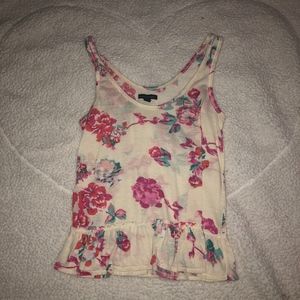 Semi-shear Peplum Tank Top